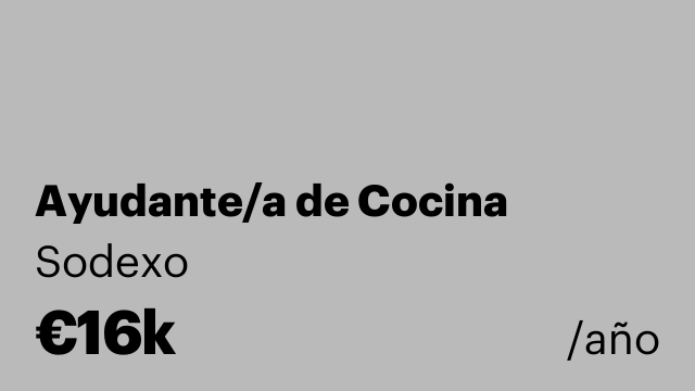 Ayudante/a de Cocina