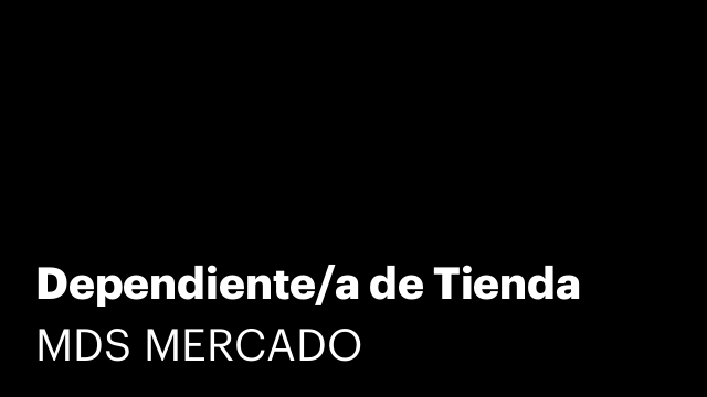 Dependiente/a de Tienda