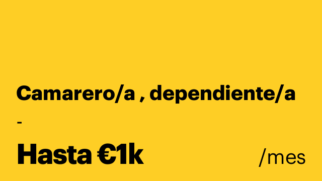 Camarero/a , dependiente/a