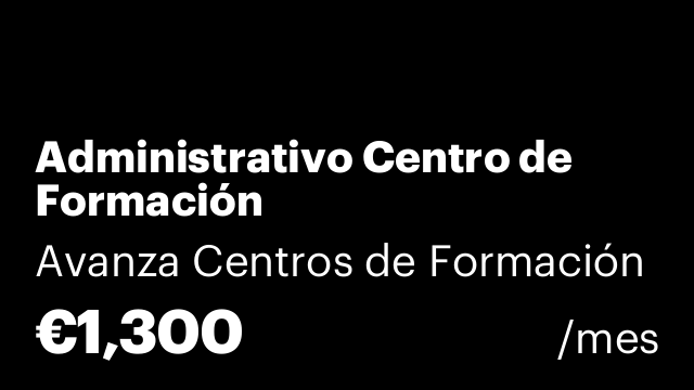Administrativo Centro de Formación