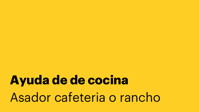 Ayuda de de cocina