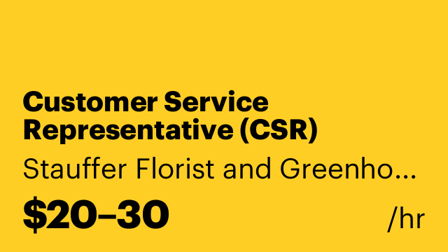 Customer Service Representative (CSR)