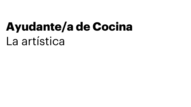 Ayudante/a de Cocina