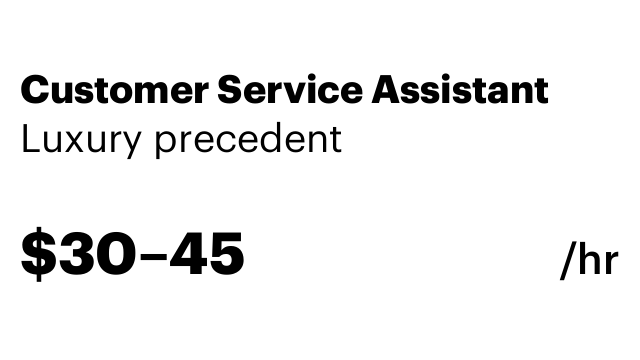 Customer Service Assistant