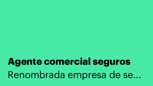 Agente comercial seguros