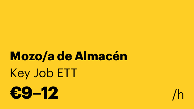 Mozo/a de Almacén