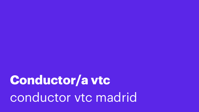 Conductor/a vtc
