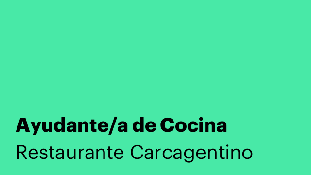 Ayudante/a de Cocina