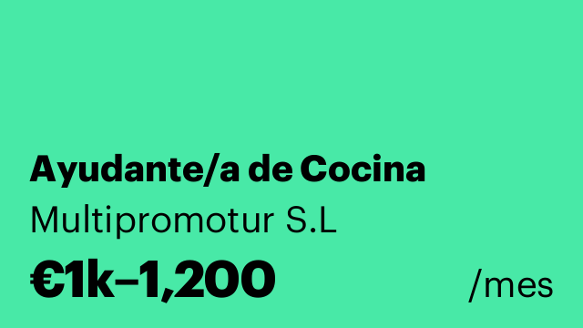 Ayudante/a de Cocina
