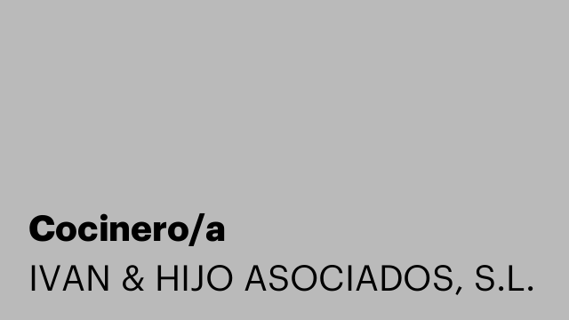 Cocinero/a