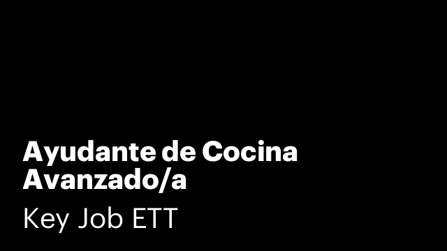 Ayudante de Cocina Avanzado/a