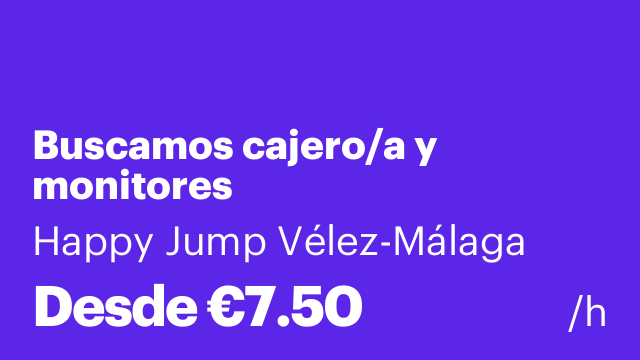 Buscamos cajero/a y monitores