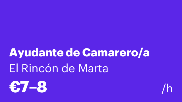 Ayudante de Camarero/a