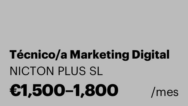 Técnico/a Marketing Digital