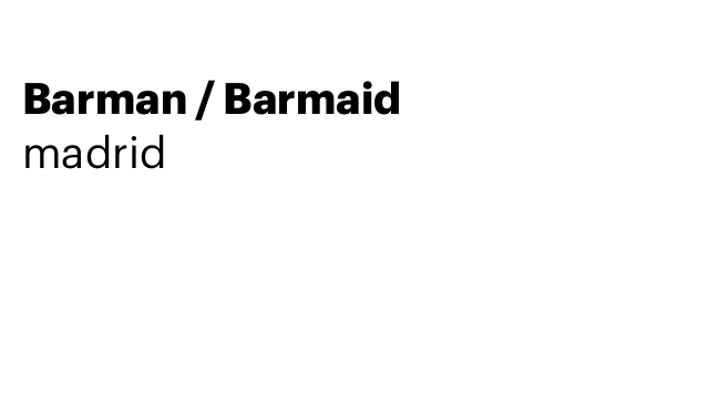 Barman / Barmaid