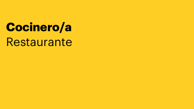 Cocinero/a