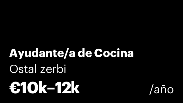 Ayudante/a de Cocina