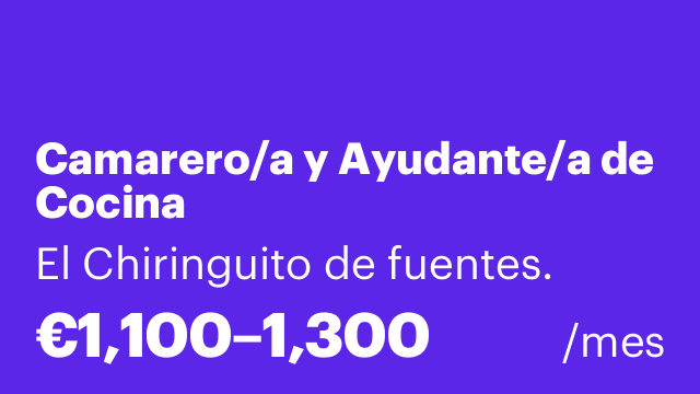 Camarero/a y Ayudante/a de Cocina