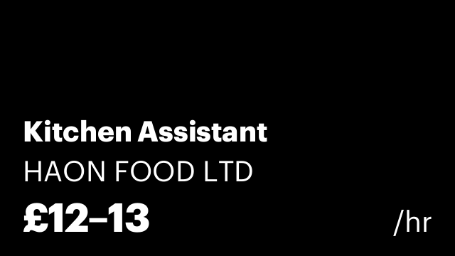 Kitchen Assistant