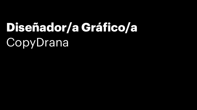 Diseñador/a Gráfico/a