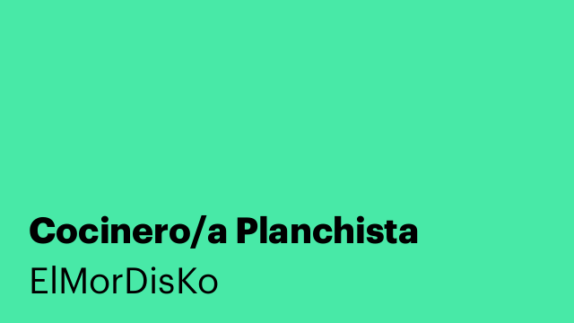 Cocinero/a Planchista