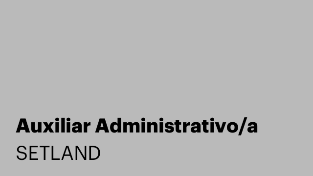 Auxiliar Administrativo/a
