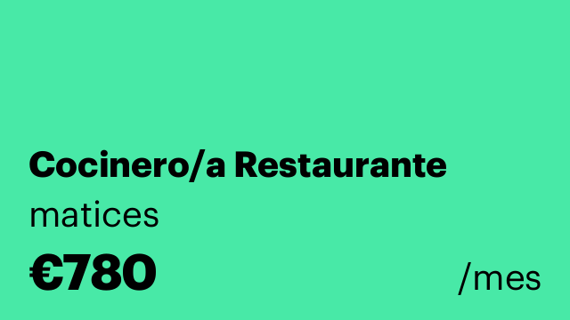 Cocinero/a Restaurante