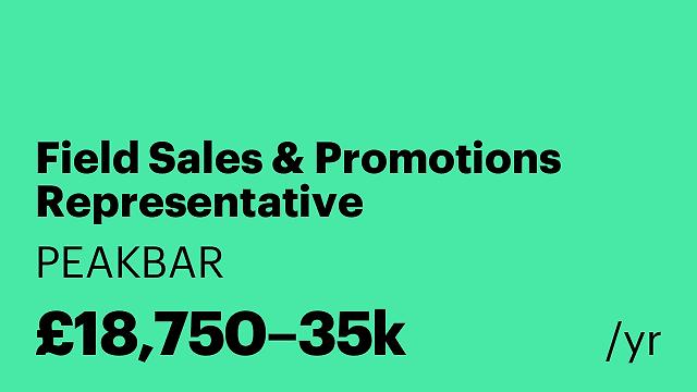 Field Sales & Promotions Representative