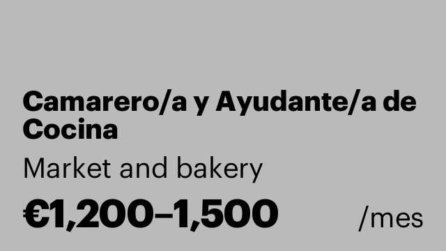 Camarero/a y Ayudante/a de Cocina