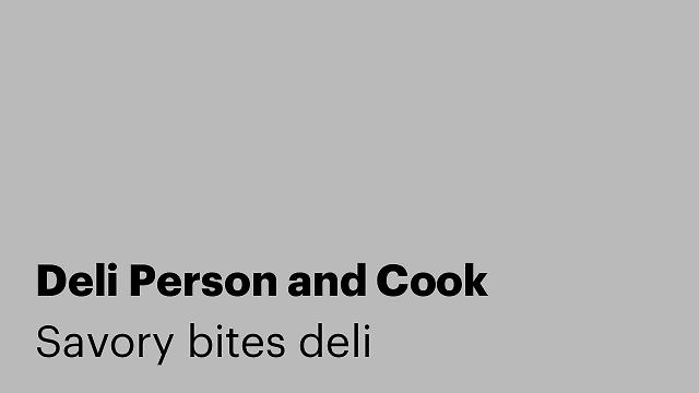 Deli Person and Cook