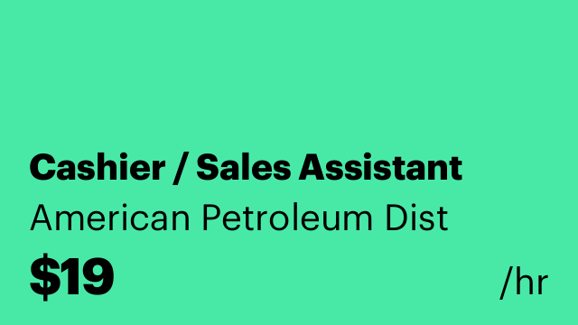 Cashier / Sales Assistant