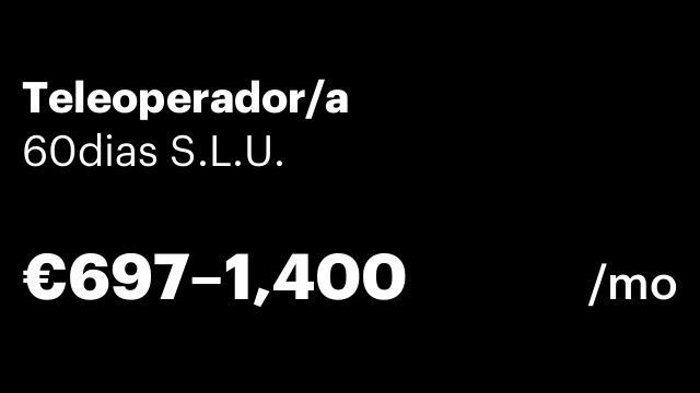 Teleoperador/a