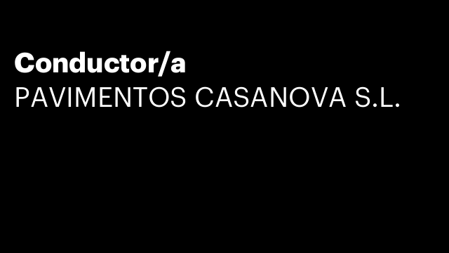 Conductor/a