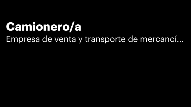 Camionero/a
