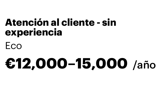 Atención al cliente - sin experiencia