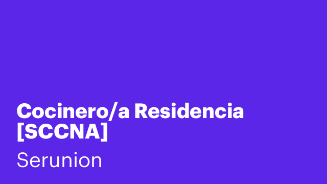 Cocinero/a Residencia [SCCNA]