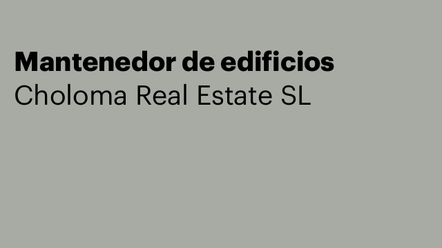 Mantenedor de edificios
