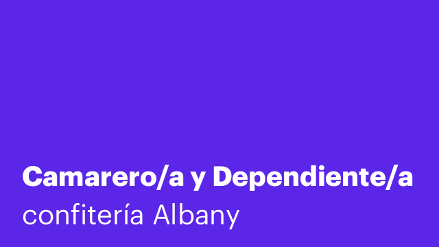 Camarero/a y Dependiente/a