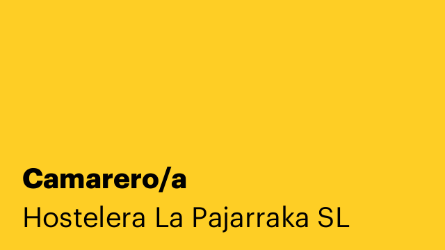 Camarero/a