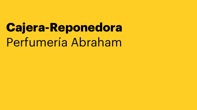 Cajera-Reponedora
