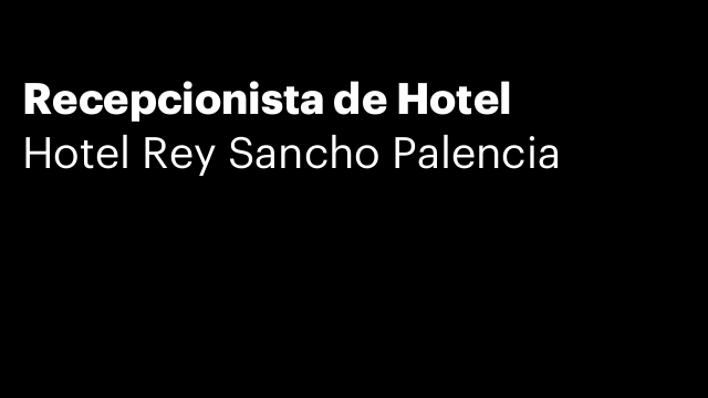 Recepcionista de Hotel
