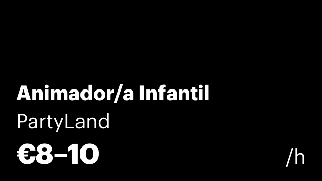 Animador/a Infantil