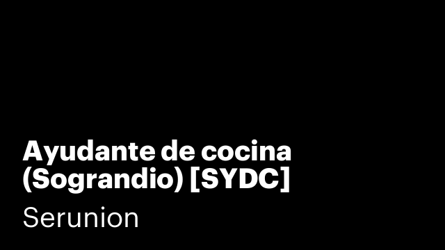 Ayudante de cocina (Sograndio) [SYDC]