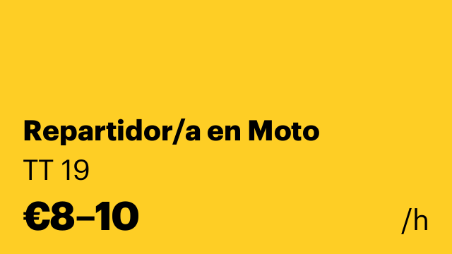 Repartidor/a en Moto