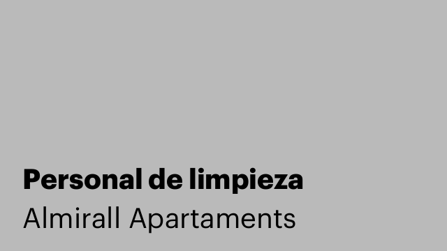 Personal de limpieza