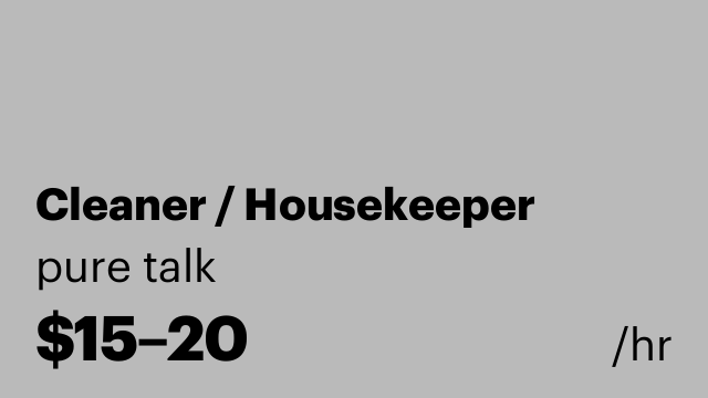 Cleaner / Housekeeper