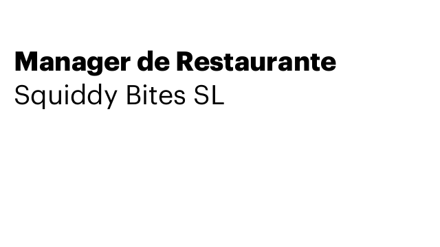 Manager de Restaurante