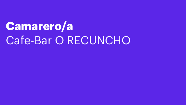 Camarero/a