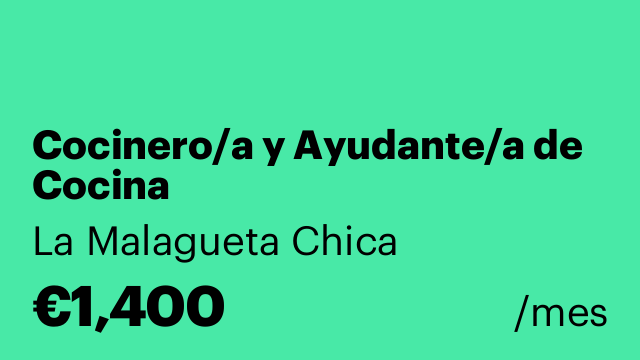 Cocinero/a y Ayudante/a de Cocina