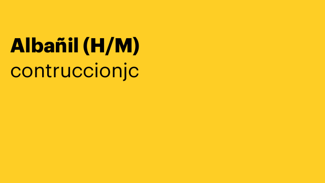 Albañil (H/M)